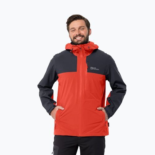Kurtka przeciwdeszczowa męska Jack Wolfskin Go Hike strong red