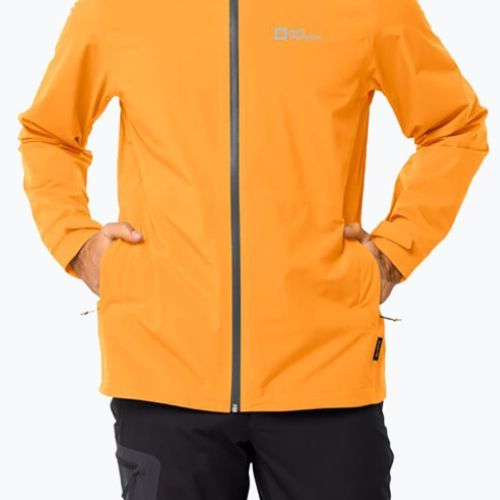 Kurtka przeciwdeszczowa męska Jack Wolfskin Highest Peak orange pop