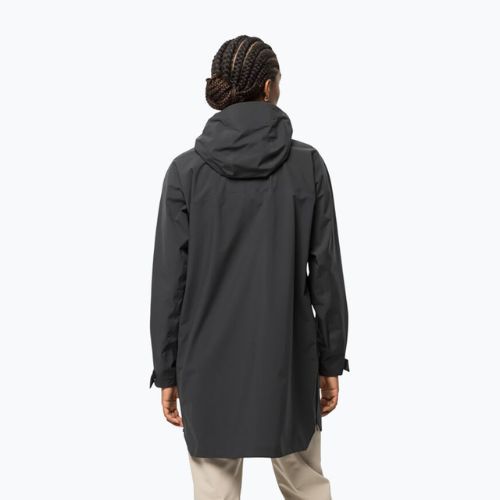 Płaszcz przeciwdeszczowy damski Jack Wolfskin Goldgewann Parka phantom