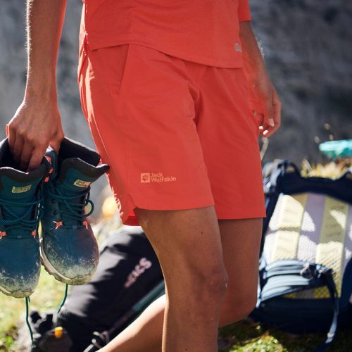 Spodenki trekkingowe damskie Jack Wolfskin Hilltop Trail tango orange