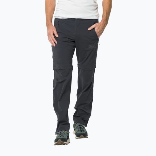 Spodnie softshell męskie Jack Wolfskin Glastal Zip Away phantom