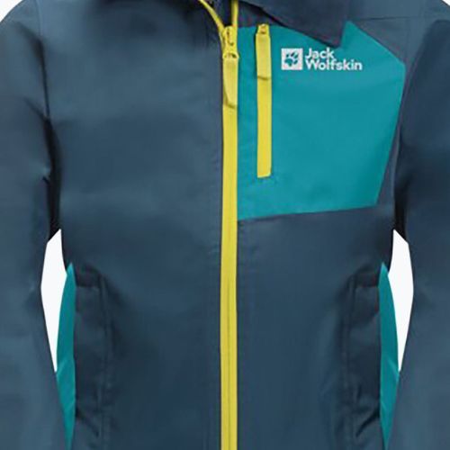 Kurtka przeciwdeszczowa dziecięca Jack Wolfskin Active Hike dark sea