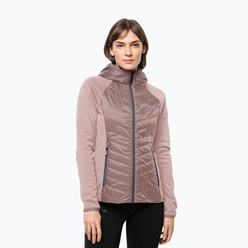 Kurtka hybrydowa damska Jack Wolfskin Routeburn Pro Hybrid rose smoke