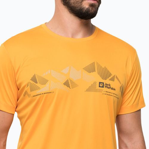 Koszulka trekkingowa męska Jack Wolfskin Peak Graphic orange pop