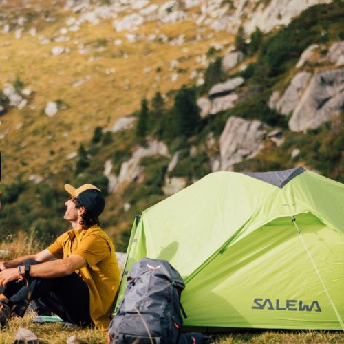 Namiot trekkingowy 2-osobowy Salewa Micra II cactus/grey