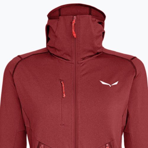 Bluza trekkingowa damska Salewa Agner Hybrid PL/DST FZ Hoody syrah melange