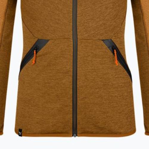 Bluza trekkingowa męska Salewa Puez Melange PL FZ Hoody golden brown melange