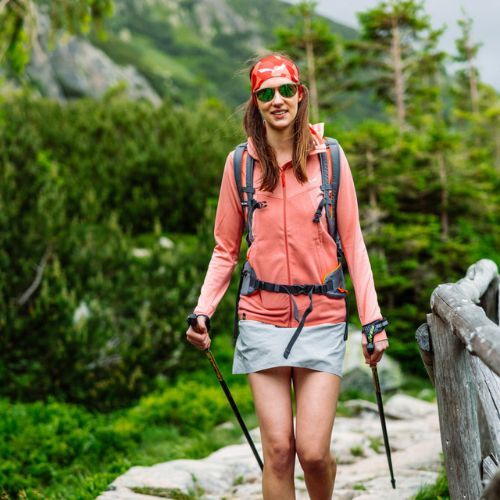 Bluza trekkingowa damska Salewa Puez Hybrid PL FZ Hoody lantana pink melange
