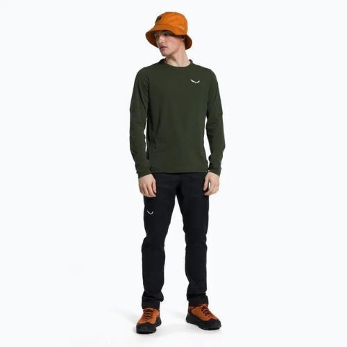 Longsleeve trekkingowy męski Salewa Pedroc Dry dark olive