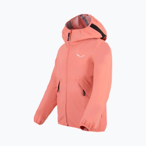 Kurtka przeciwdeszczowa dziecięca Salewa Aqua PTX lantana pink