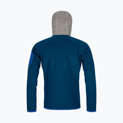 Bluza trekkingowa męska ORTOVOX Fleece Plus Classic Knit Hoody petrol blue