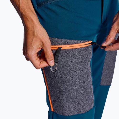 Spodnie softshell męskie ORTOVOX Pordoi petrol blue