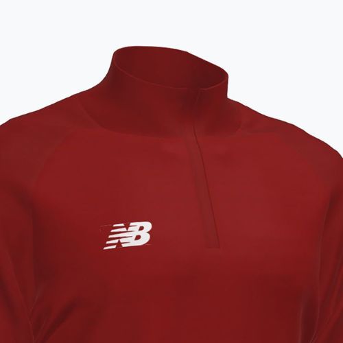 Bluza piłkarska dziecięca New Balance Training 1/4 Zip Knitted burgundy