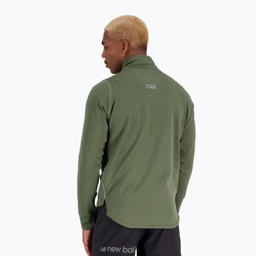 Bluza do biegania męska New Balance Heat Grid Half Zip deep olive graphite