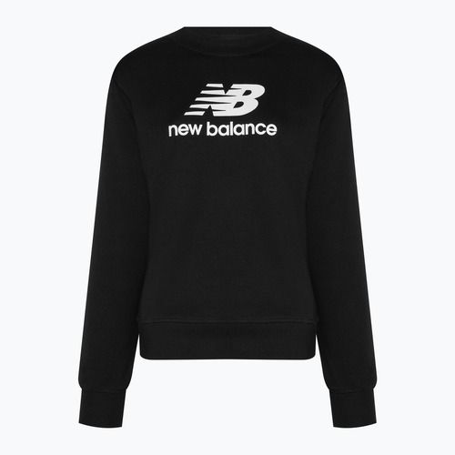 Bluza damska New Balance Essentials Stacked Logo French Terry Crewneck black