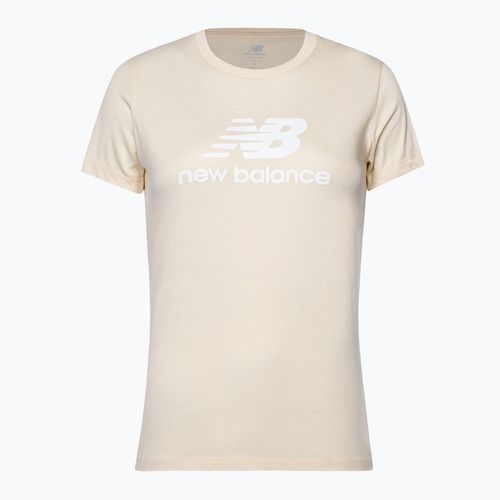 Koszulka damska New Balance Essentials Stacked Logo tm cream