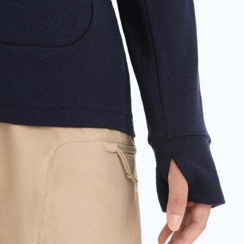 Bluza trekkingowa damska icebreaker Quantum III Zip Hood midnight navy