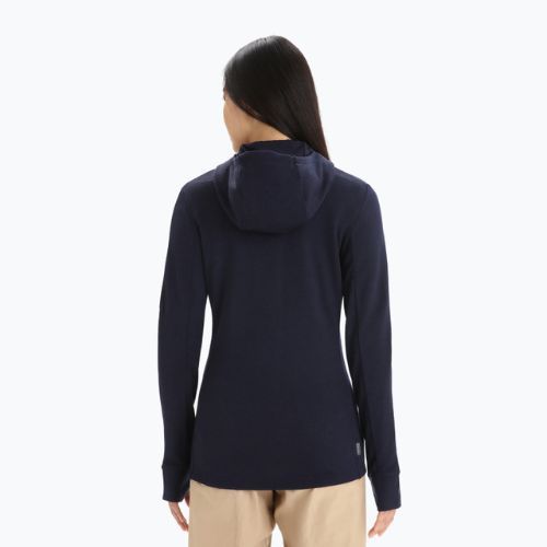 Bluza trekkingowa damska icebreaker Quantum III Zip Hood midnight navy