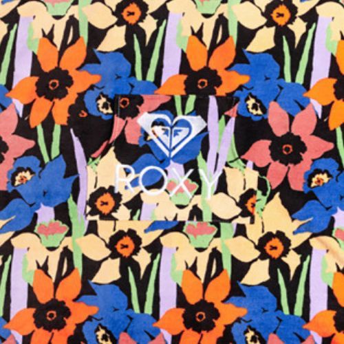 Ponczo damskie ROXY Stay Magical Printed anthracite flower jammin