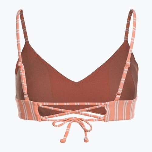 Góra od stroju kąpielowego ROXY Into The Sun Athletic Triangle papaya punch novelta stripe h