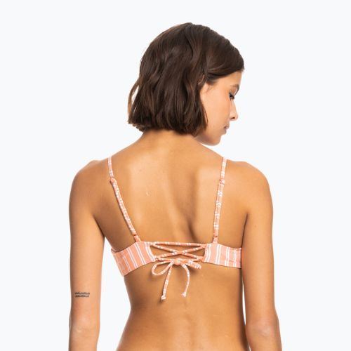 Góra od stroju kąpielowego ROXY Into The Sun Athletic Triangle papaya punch novelta stripe h