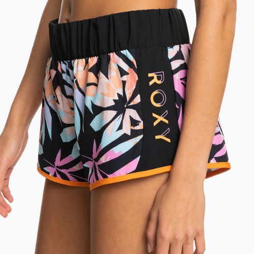 Szorty kąpielowe damskie ROXY Active anthracite zebra jungle