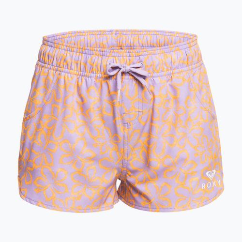 Szorty kąpielowe damskie ROXY Wave Printed 2" mock orange hawaiianheat