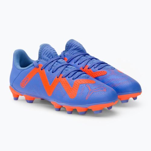 Buty piłkarskie dziecięce PUMA Future Play FG/AG blue glimmer/puma white/ultra orange