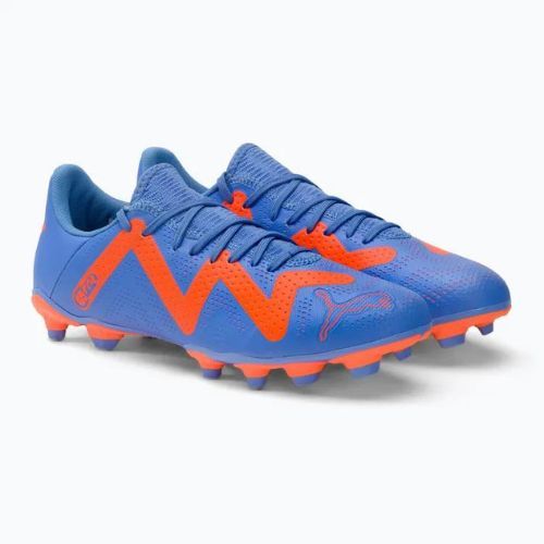 Buty piłkarskie męskie PUMA Future Play FG/AG blue glimmer/puma white/ultra orange