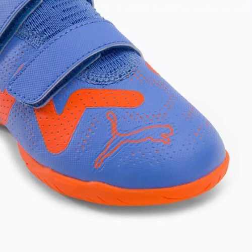 Buty piłkarskie dziecięce PUMA Future Play IT V blue glimmer/puma white/ultra orange
