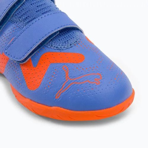 Buty piłkarskie dziecięce PUMA Future Play IT V blue glimmer/puma white/ultra orange