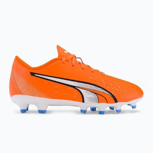 Buty piłkarskie dziecięce PUMA Ultra Play FG/AG ultra orange/puma white/blue glimmer