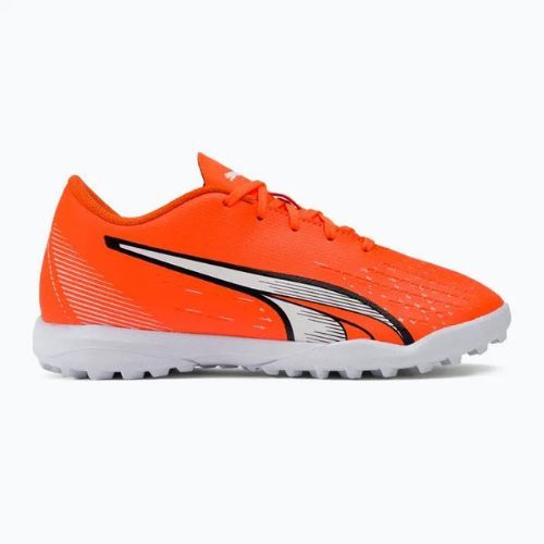 Buty piłkarskie dziecięce PUMA Ultra Play TT ultra orange/puma white/blue glimmer
