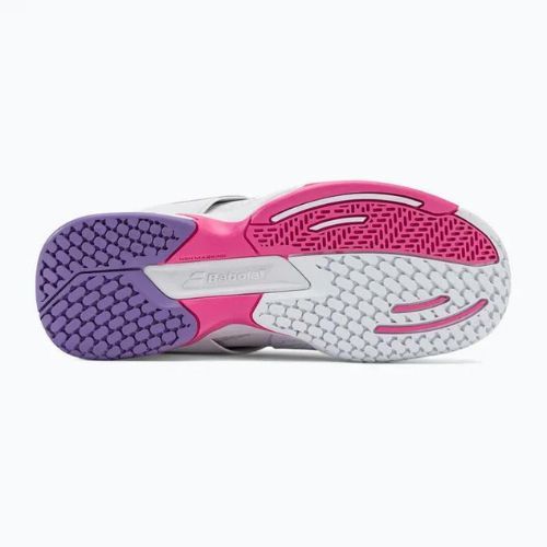 Buty do tenisa dziecięce Babolat Propulse All Court white/lavender 32S23884