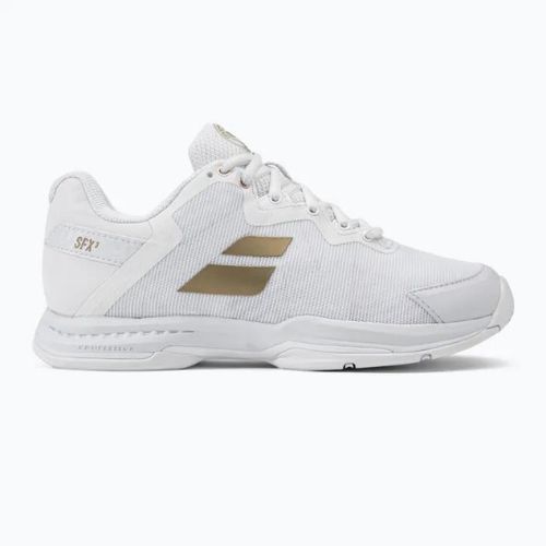 Buty do tenisa damskie Babolat SFX3 AC Wimbledon W white/gold