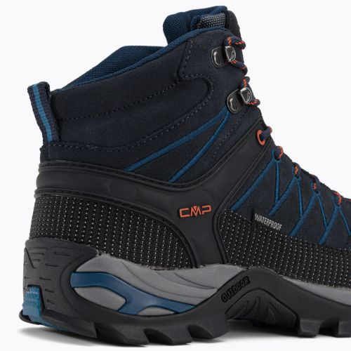 Buty trekkingowe męskie CMP Rigel Mid Wp blue/flash orange