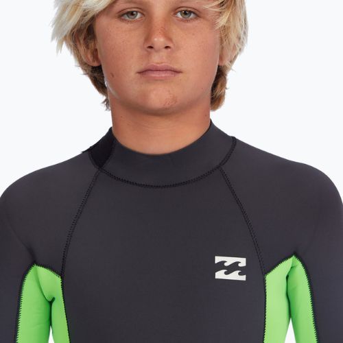 Pianka do pływania dziecięca Billabong 3/2 mm Absolute Back Zip neon green