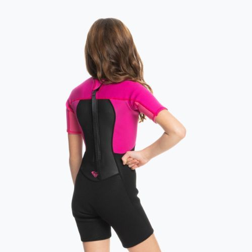Pianka do pływania dziecięca ROXY 2/2 mm Prologue Back Zip Springsuit Flock festival fuchsia