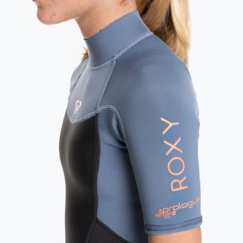 Pianka do pływania dziecięca ROXY 2/2 mm Prologue Back Zip Springsuit Flock cloud black/ powderdgrey/ sunglow