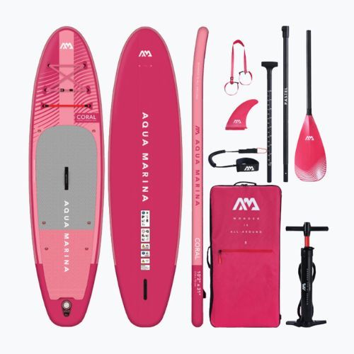 Zestaw deska SUP pompowana Aqua Marina Coral 10'2" raspberry