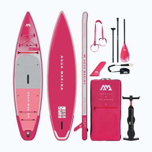 Zestaw deska SUP pompowana Aqua Marina Coral Touring 11'6" raspberry