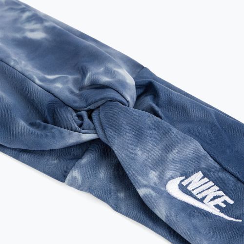 Opaska na głowę Nike Twist Knot Headband Tie Dye diffused blue/white osfm