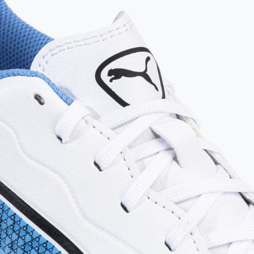 Buty piłkarskie dziecięce PUMA King Match FG/AG puma white/puma black/blue glimmer