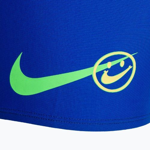 Bokserki kąpielowe dziecięce Nike Multi Logo Square Leg game royal