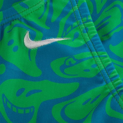 Strój pływacki jednoczęściowy dziecięcy Nike Hydrastrong Multi Print Fastback electric algae