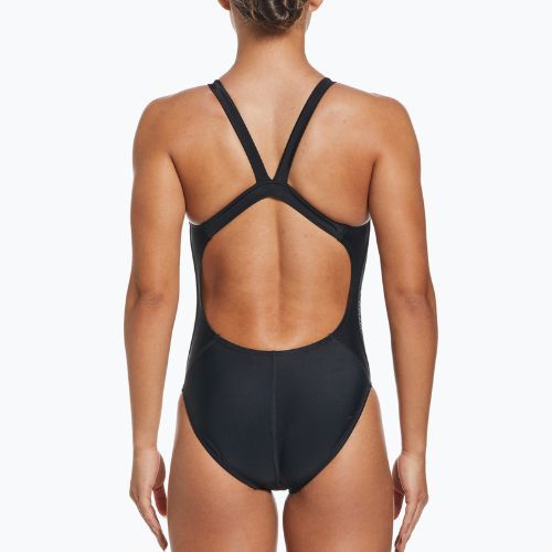 Strój pływacki jednoczęściowy damski Nike Logo Tape Fastback black