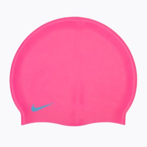Czepek pływacki dziecięcy Nike Solid Silicone pink spell