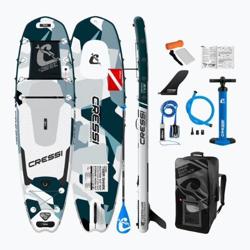 Deska SUP Cressi Tiger Shark Multitask iSUP 10'2'' aquamarine camo