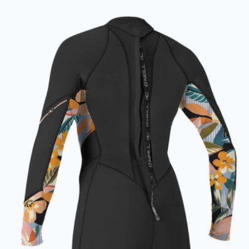 Pianka do pływania damska O'Neill Bahia 3/2 mm Back Zip Full black/demi floral/demi floral