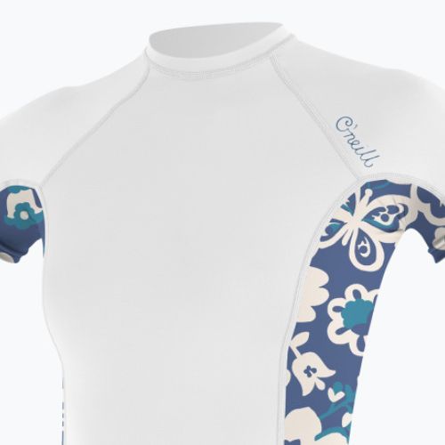 Koszulka do pływania damska O'Neill Side Print Rash Guard hx2 white/christina floral